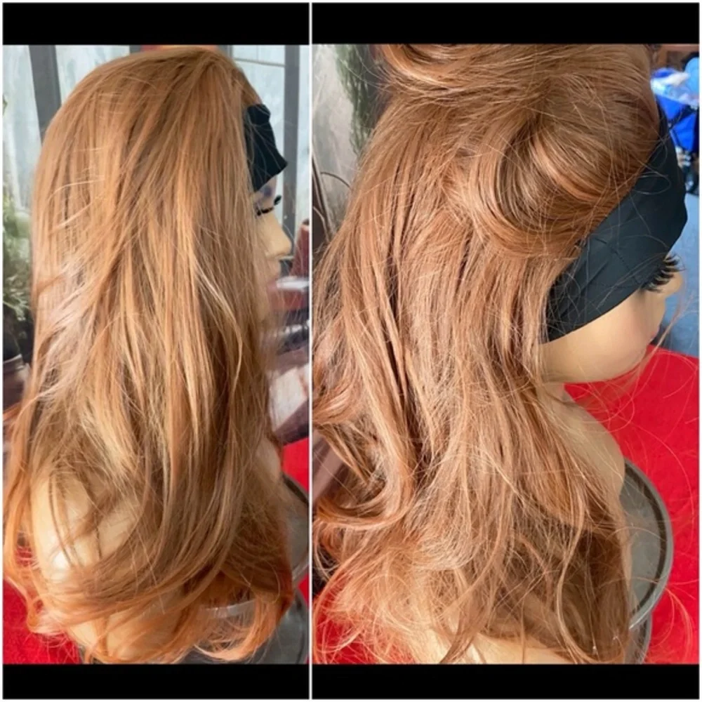 NEW Realistic copper ginger headband wig